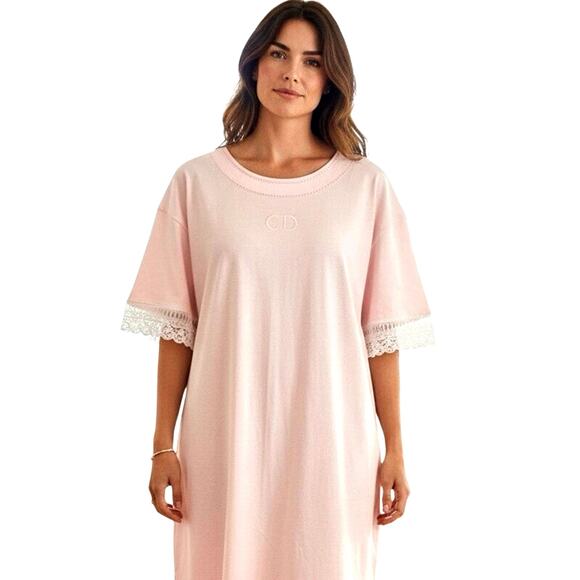 Christian Dior VTG 90s CD embroidered night gown -  threedaughtersproperties.com